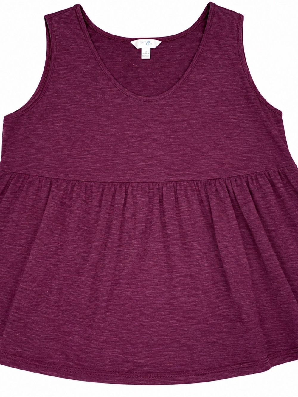Terra & Sky 1X Purple Babydoll Tunic Top